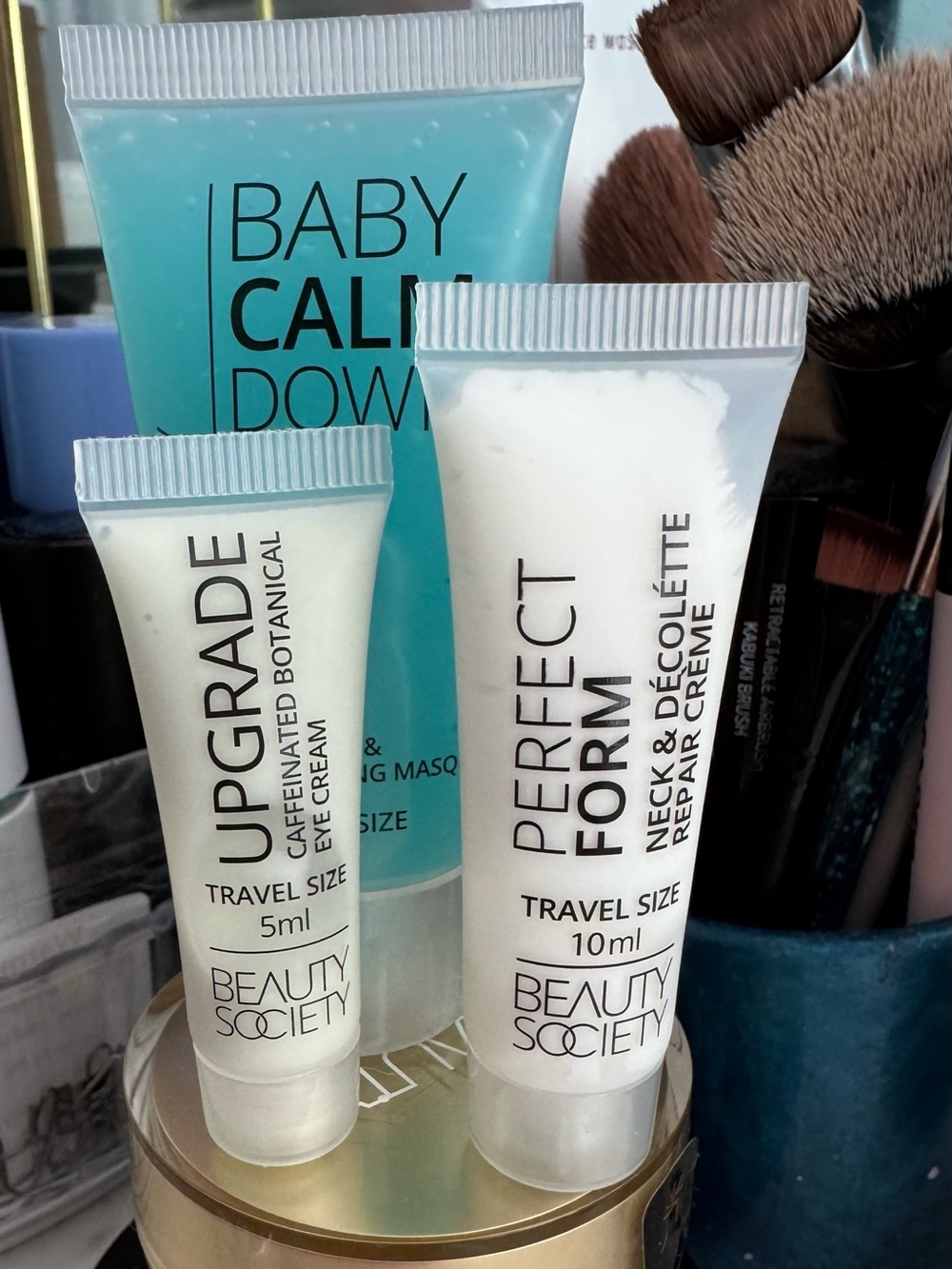 Skincare Bundle!
Beauty Society travel sized top skin care in a cute bag